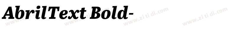 AbrilText Bold字体转换 AbrilText Bold字体转换